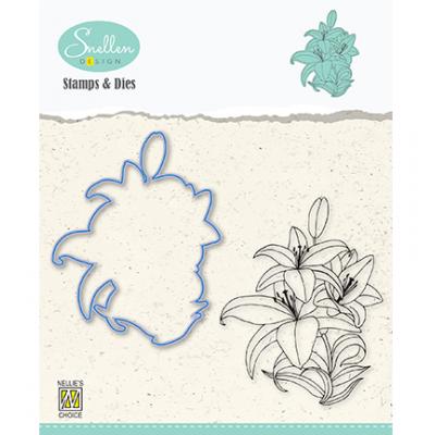 Nellie's Choice Clear Stamp & Dies - Lily